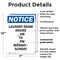 Signmission Laundry Room Hours _ Am To, 7 in W x Rectangle, Plastic OS-2PACK-NS-P-710-V-13980 - alternate 3